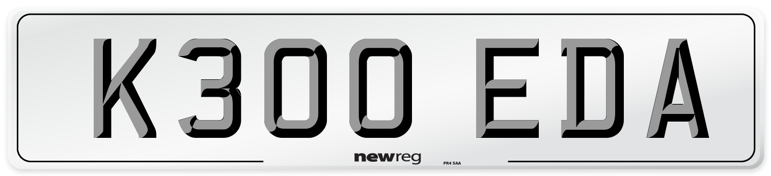 K300 EDA Number Plate from New Reg